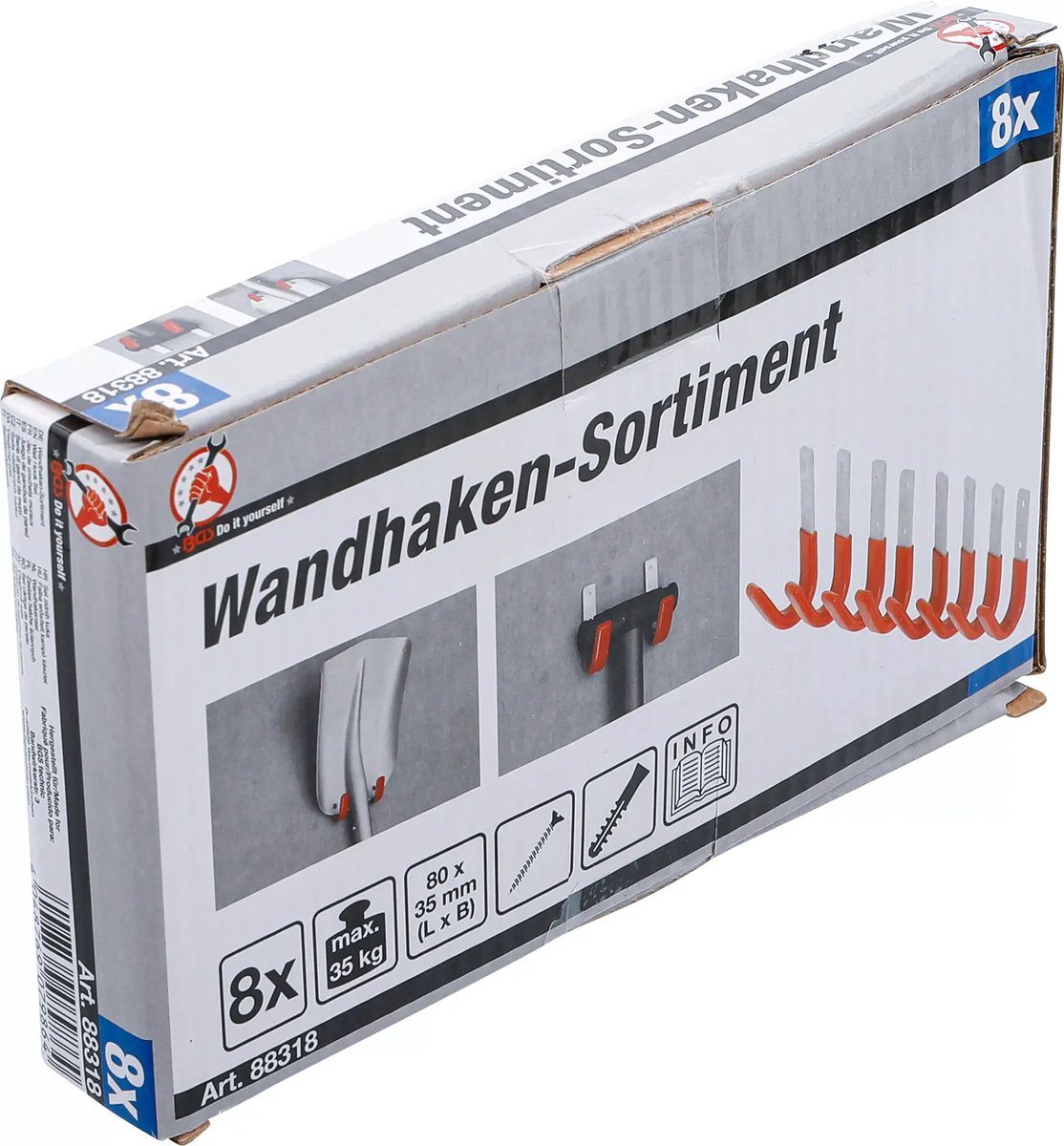 BGS Wandhakenset - 8 delig