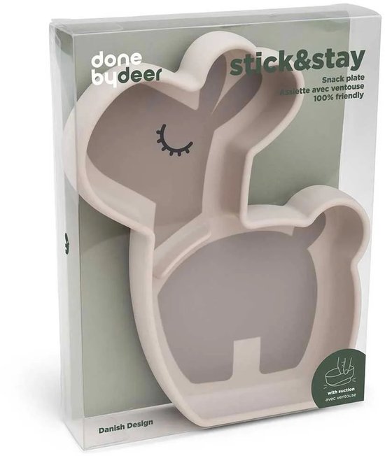 Done By Deer Silicone Stick&Stay Snack Bord Lalee Sand van Done by Deer — afbeelding 2