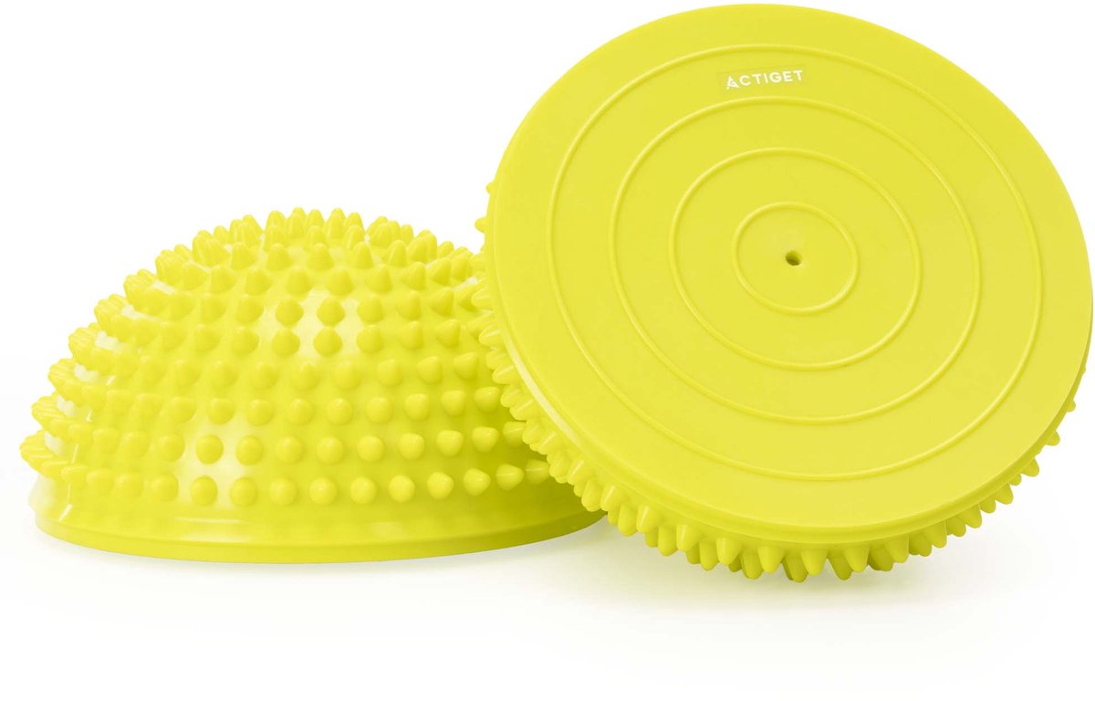 Actiget® Massage Bal | Set Van 2 | Triggerpoint Bal | Massage | Massage Accessoires | Geel | 9 cm