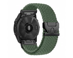 Nylon bandje - geschikt voor Garmin Fenix 3 / 5X (Plus) / 6X (Pro) / 7X (Pro) / 8 (51 mm) / Tactix (7) / Descent Mk 51 mm / Instinct 2x / 3 - 50mm / D2 / Epix Pro 2 (51 mm) - army