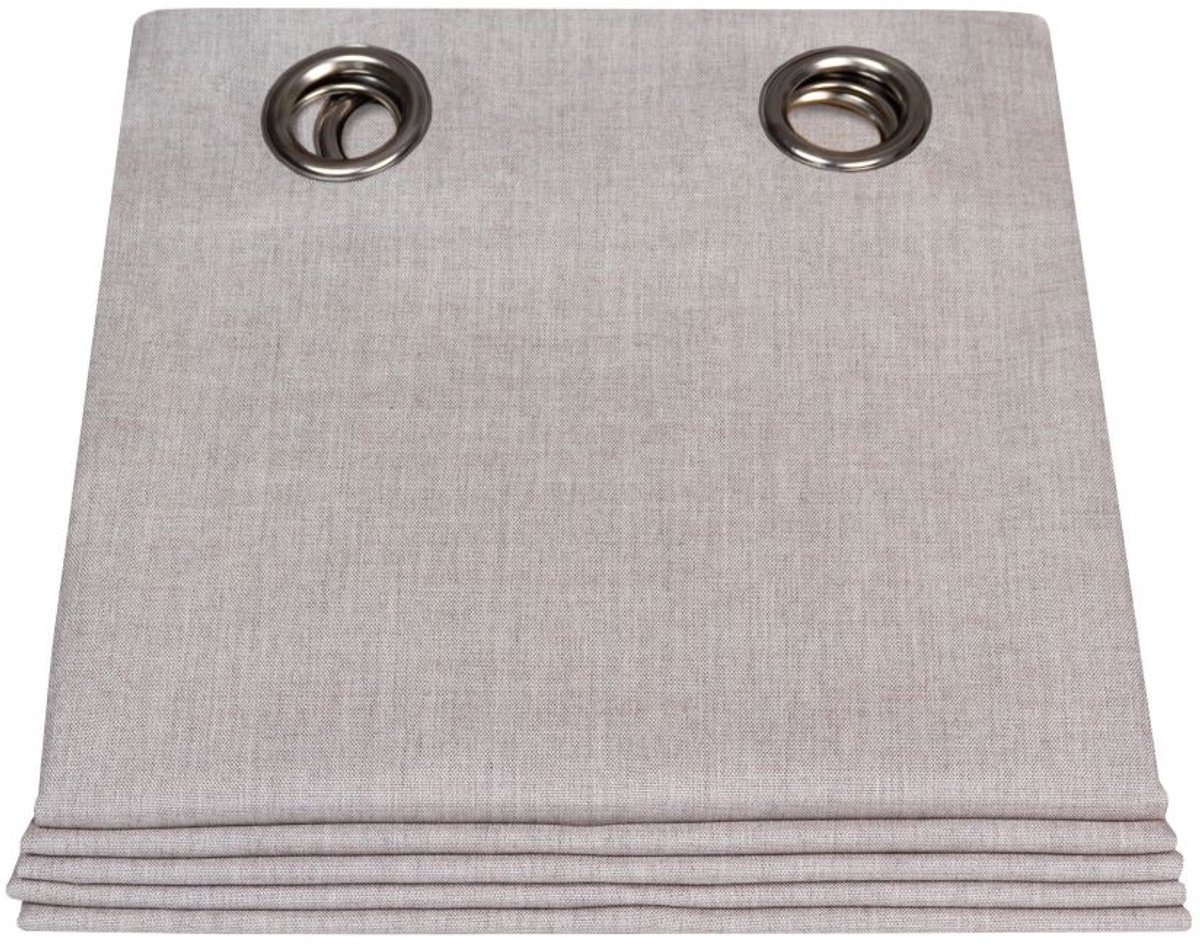MOONDREAM ClimaSafe™ Buitengordijn | Zon- en weerbestendig | Waterafstotende stof | Schimmelwerend | EU-fabrikaat | Oogjes | Grijs MC17 | 140B x 250L cm