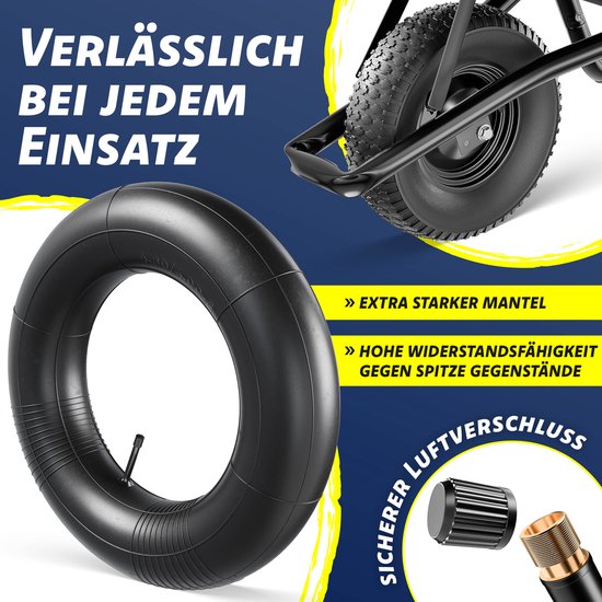 MASKO® Kruiwagen 100L met Luchtbanden max. 250kg laadvermogen inclusief Handschoenen van Merkloos	 — afbeelding 4