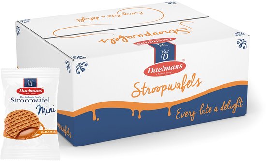 Daelmans Mini Stroopwafels – 200 Stuks Individueel Verpakt – 4,5 cm diameter