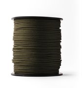 SNURO polyester touw (3mm, 100M, kaki) - robuust gevlochten polyester touw in het kaki groen voor elke toepassing - weerbestendig touw ideaal voor buiten & survival - Commandotouw