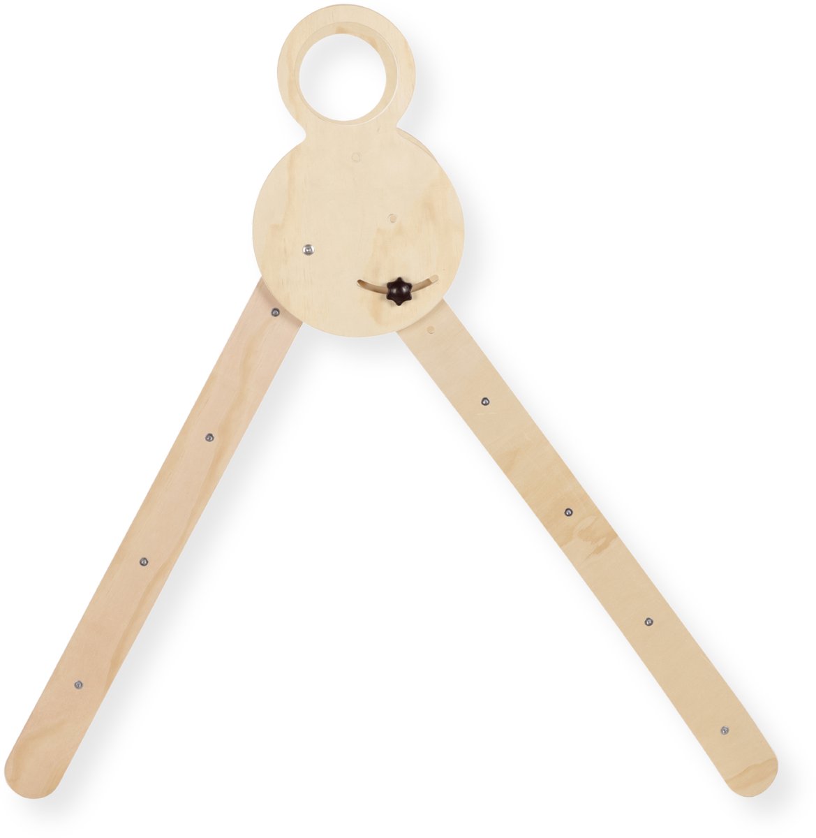 Buxibo Mini Klimrek – Houten Klimrek met Klimboog & Klimhelling met Glijbaan – Montessori Speelgym voor Binnen – 176x47x68 cm – Naturel — afbeelding 2