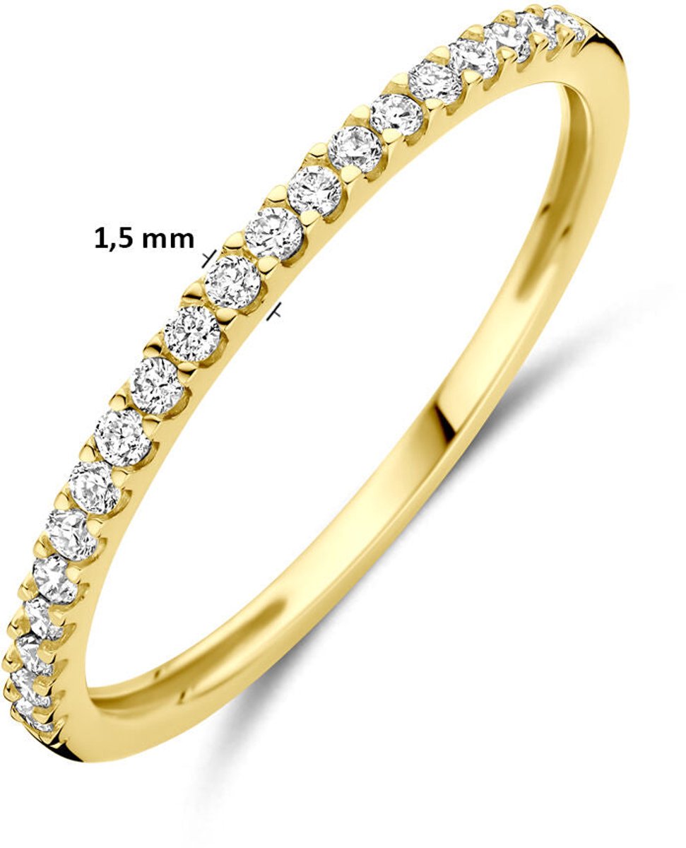 14K Geelgouden Ring Lab Grown Diamant 0.15ct H SI – 4035092