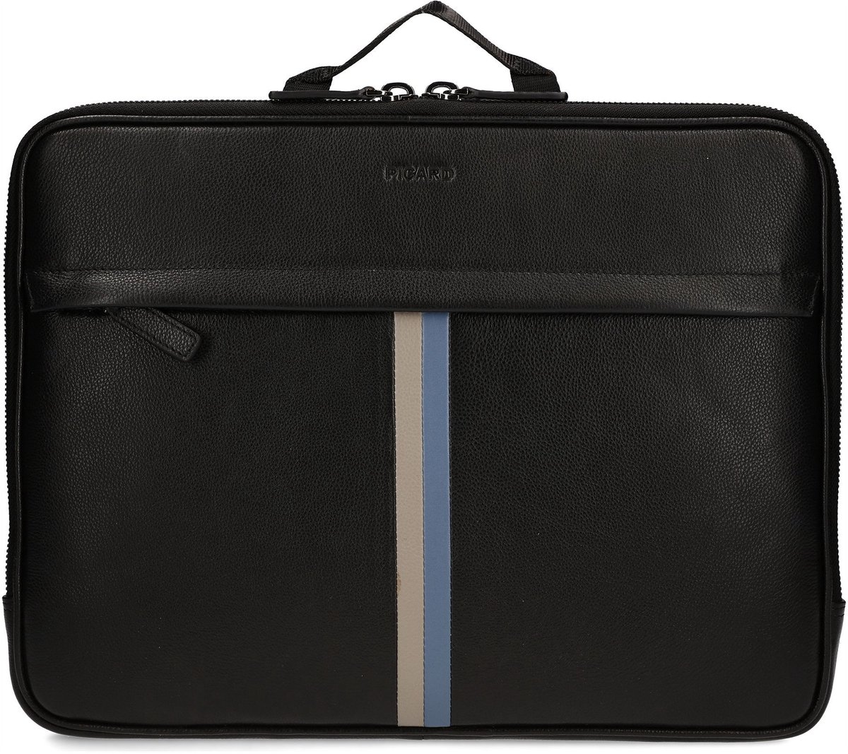 PICARD Leren laptoptas met laptopvak Horizon Laptop Bag Black zwart