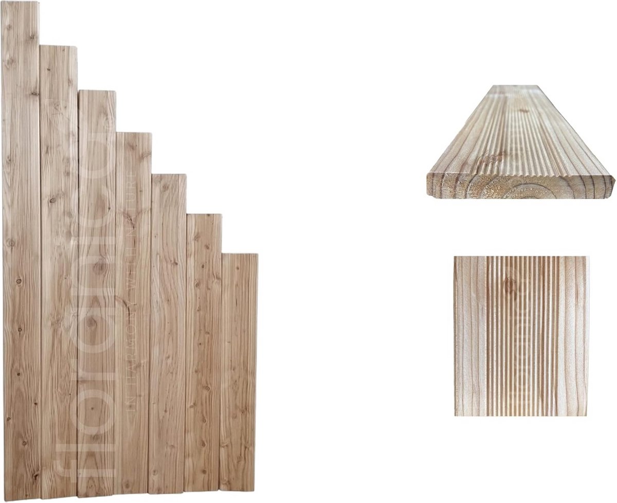 Set van 20 Onbehandelde Larikshouten Latten 60 cm voor Terras, Schutting en Interieur