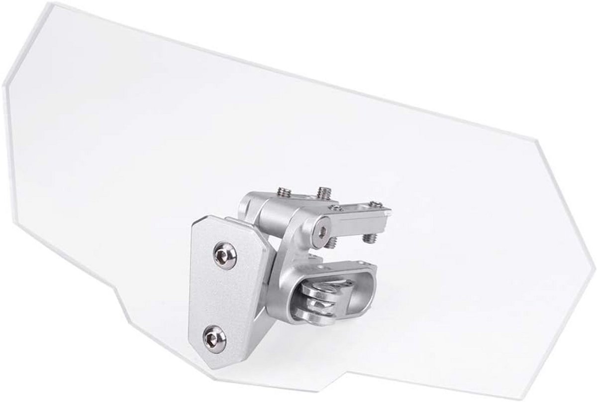 Motorcycle Windshield Universal Adjustable Transparent Motorcycle Windshield Windshield Front, transparent/silver, Modern