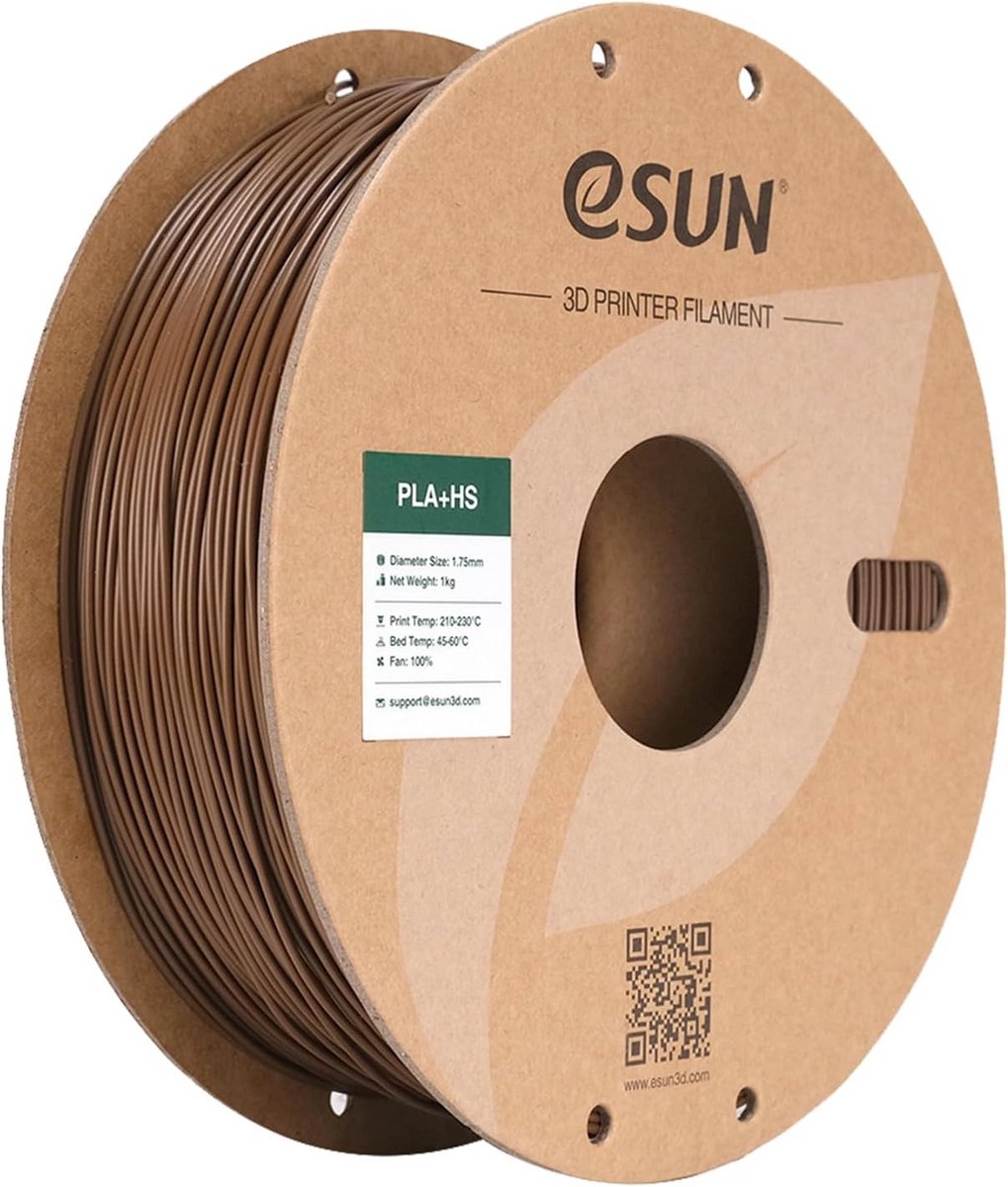 PLA+HS Filament 1.75mm Bruin – Hoge Snelheid 3D Printmateriaal – 1KG – Dimensionele Nauwkeurigheid ±0.03mm