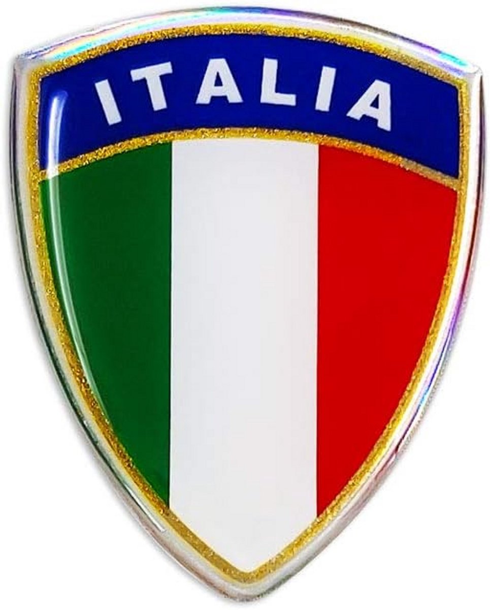 3D Italiaanse Scudetto Sticker - Polyurethaan Gecoat voor UV-Bescherming