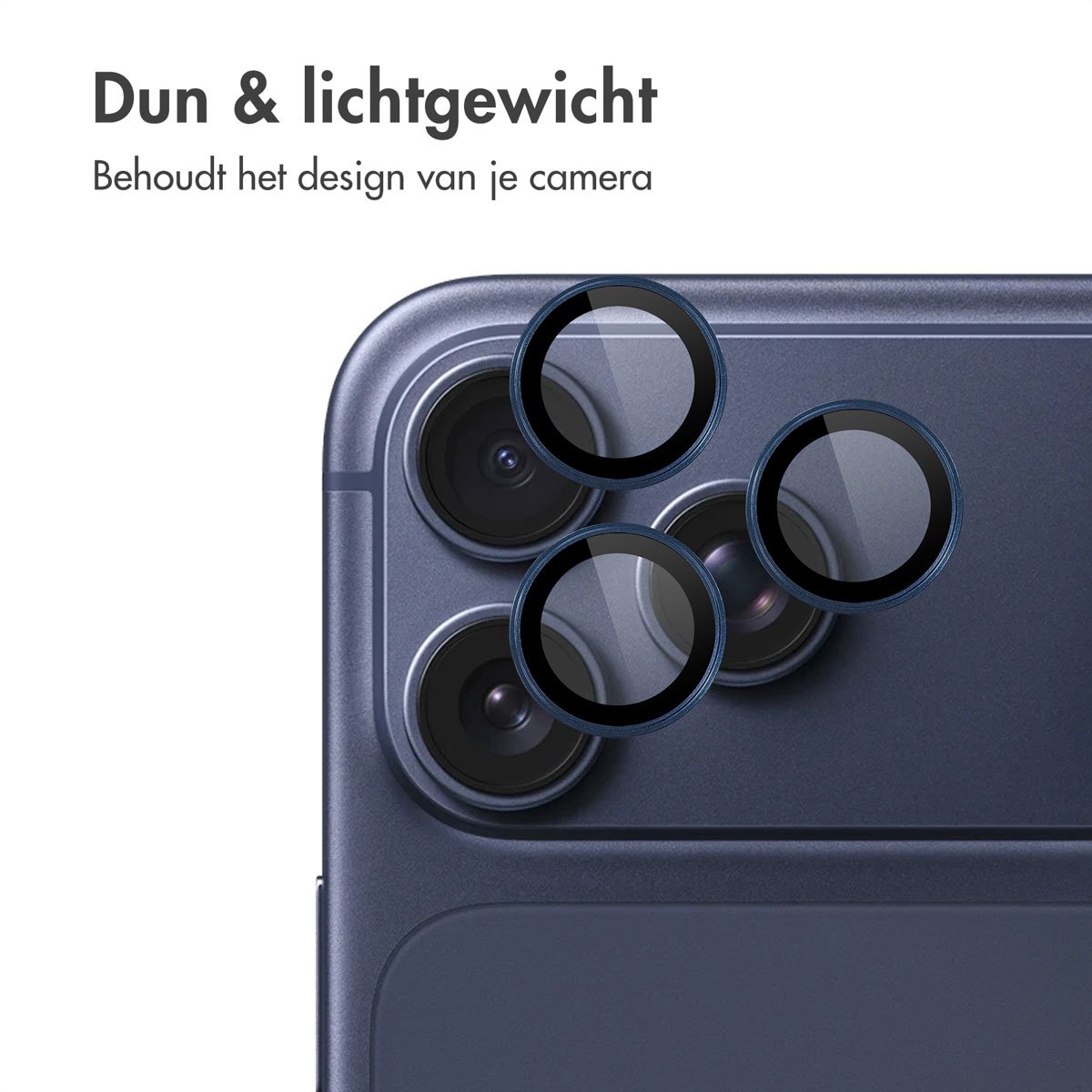 imoshion Camera Lens Protector - Geschikt voor Apple iPhone 17 Pro Max / 17 Pro - 2 Pack - Dark Blue — cadeau in Cadeau-ideeën - foto 3