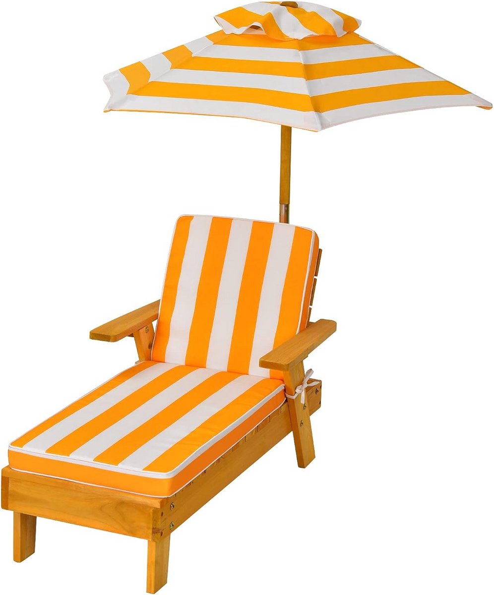 Kinderstoel Sparrenhout met Spons en Stof, Ademend, Robuust, Strand Balkon Zwembad