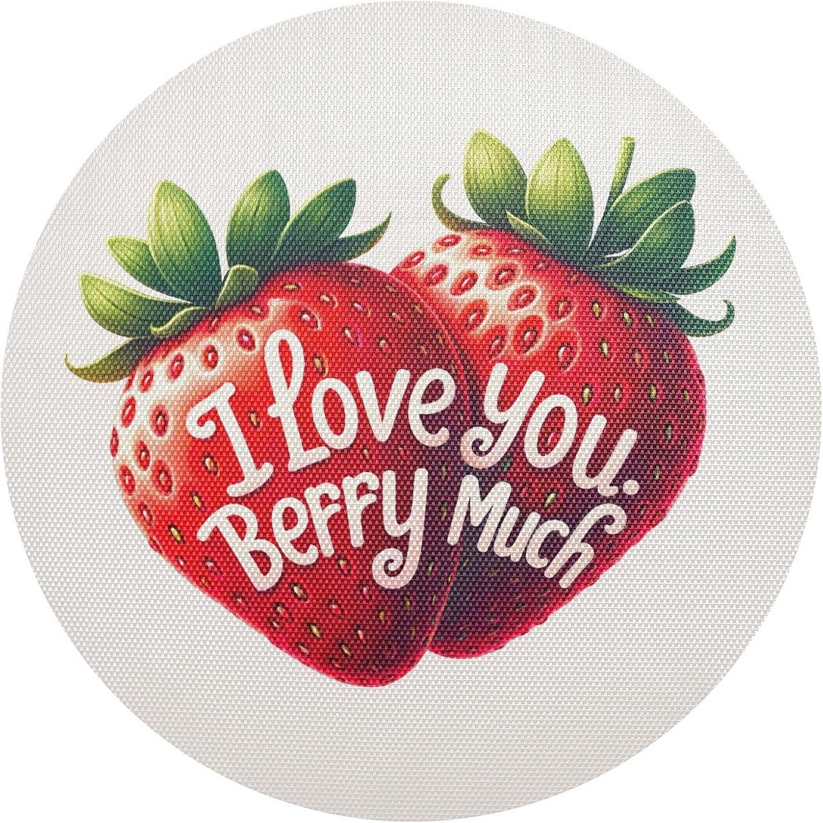 Ronde PVC Placemats met Aardbeienprint - Hittebestendig en Antislip Tafelbescherming