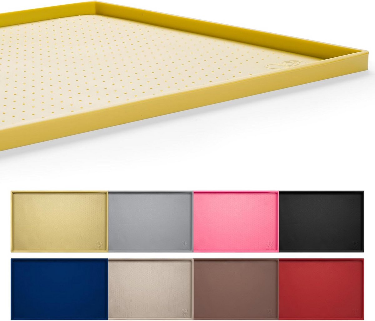 Antislip Siliconen Voedingsmat voor Hond en Kat met Verhoogde Rand - Waterdicht en Vaatwasmachinebestendig