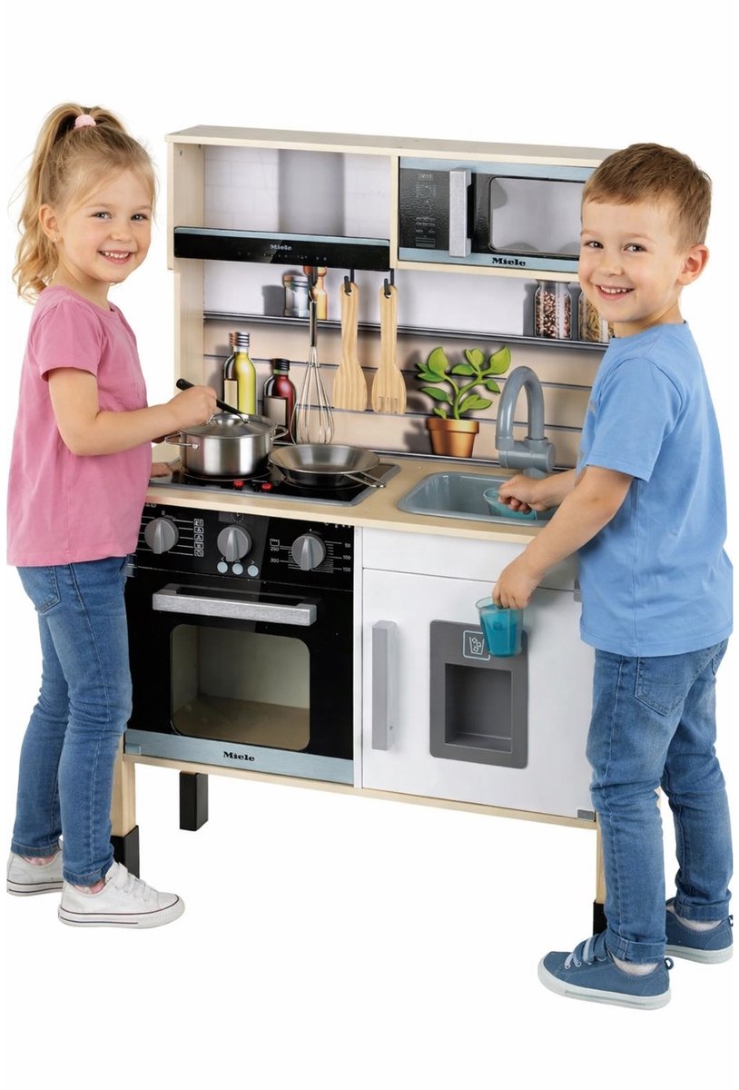 Klein Toys - Miele-speelkeuken - aanrechtblad van 55 cm hoog - incl. licht en geluidseffecten - hout — afbeelding 6