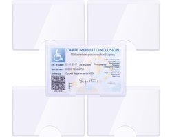 Parkeerkaarthouder – Gehandicaptenkaart – Doorzichtige voorruitbevestiging – 4 stuks – Doorzichtig