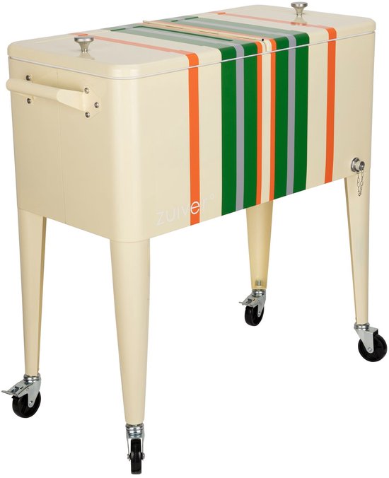 Zuiver Cooler Be Cool Koelbox/ Koelwagen Tuin Stripes Lemon - Meerkleurig van Merkloos — afbeelding 2