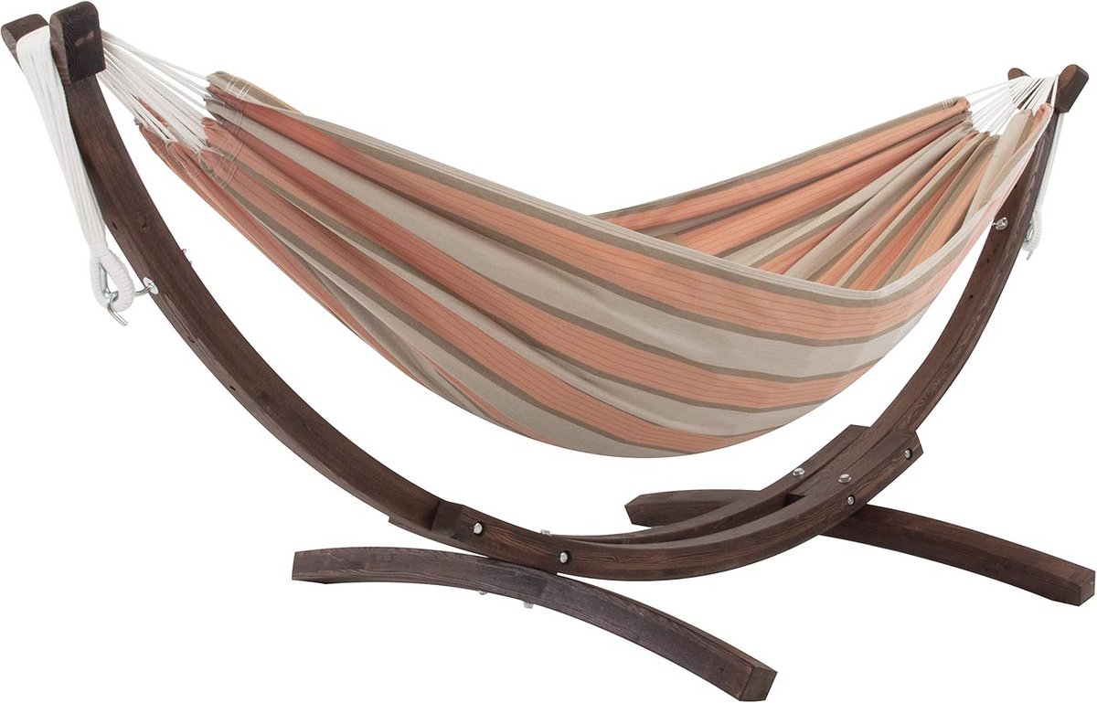 Hammock Double with Solid Wood Stand - Natural Style