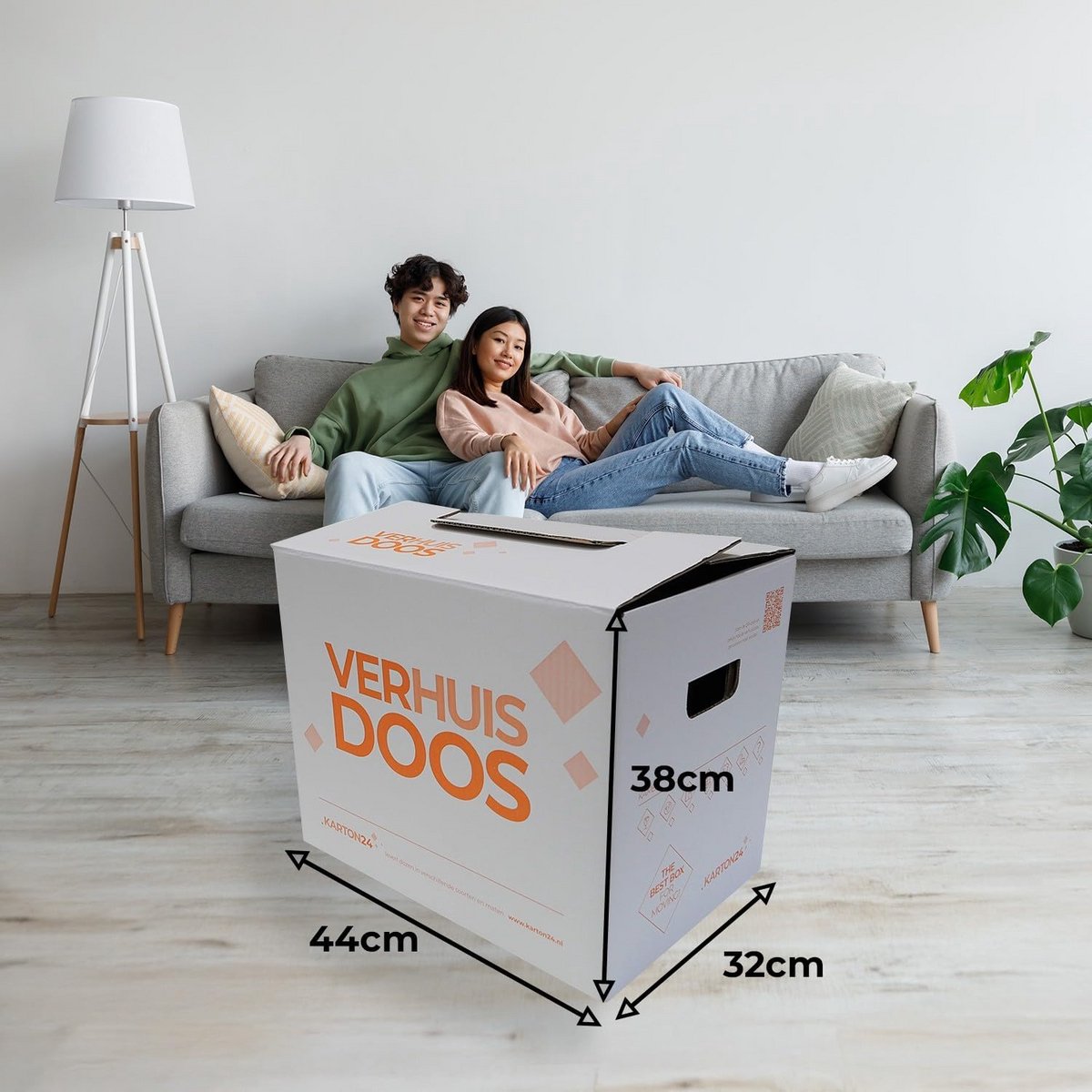 Grote Verhuisdozen Extra Stevig - Set van 25 Stuks - 52 Liter - Met Handvatten