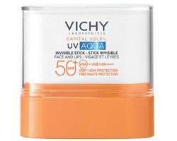 Vichy Capital Soleil Onzichtbare Zonnestick UV Aqua SPF50+ - Zeer Hoge Bescherming - Gezicht en Lippen - 9g