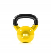 Marbo Sport - Kettlebell - 10 kg - Gietijzer met vinylcoating - Voor functionele training en thuisgym en Home Gym - Geel