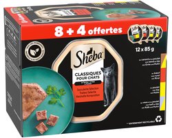 Sheba Kattenvoer Nat Classic Traiteur Paté Selectie Multipack - 12x85 gr