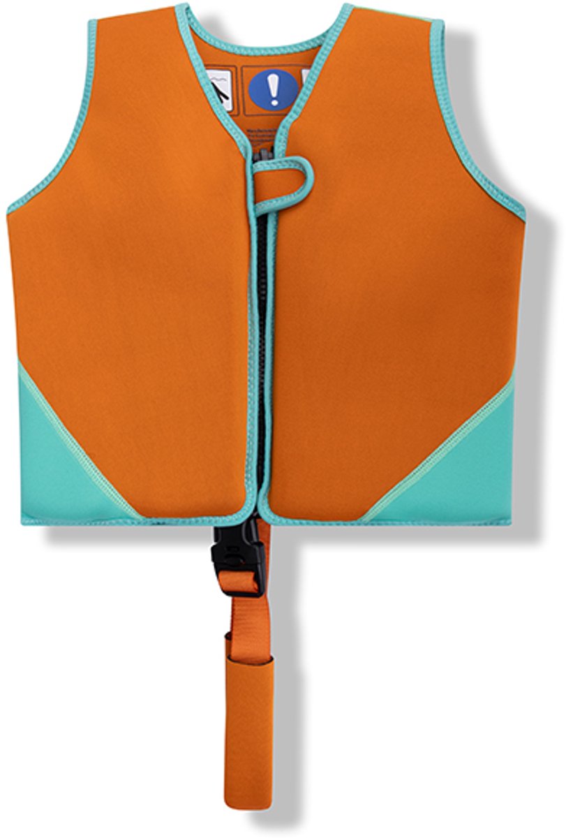 Vivid Clash Orange Swimming Vest