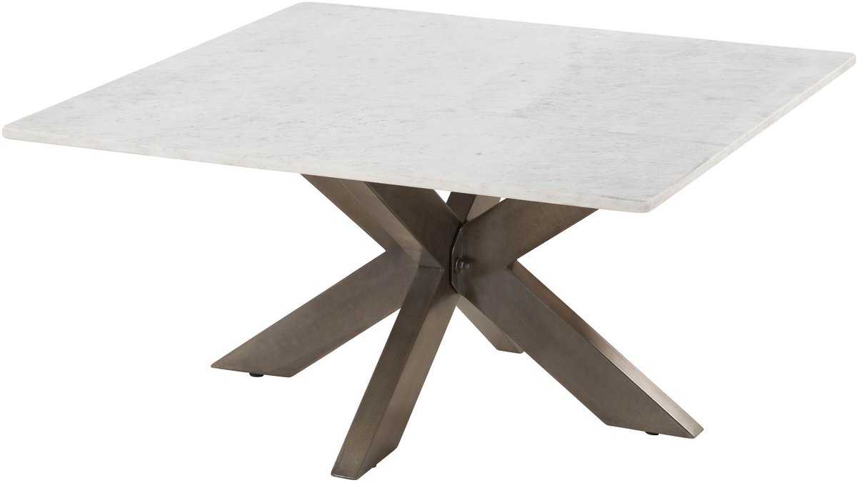 MASSIVMOEBEL24 .DE BARCELONA #306 salontafel wit marmer 90x90 cm