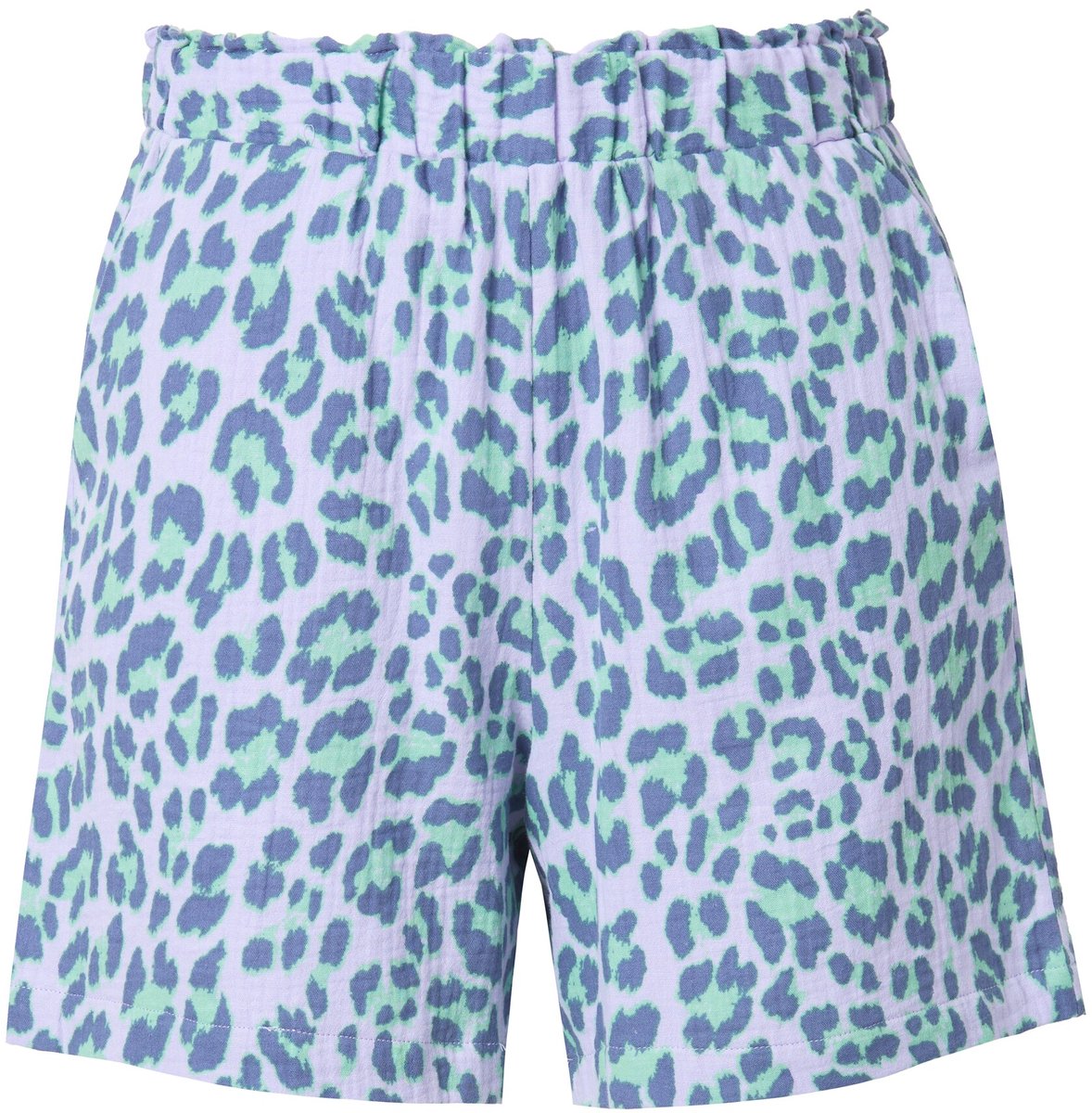 Studio Untold Studio Untold - Dames - Short wijde pijpen mousseline elastische tailleband - Lavendel - Maat 52