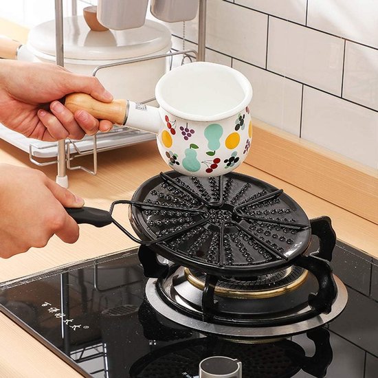 Geëmailleerde Warmhoudplaat voor Gaskookplaten – Gietijzeren Onderzetter voor Moka Pot en Kleine Pannen — afbeelding 4