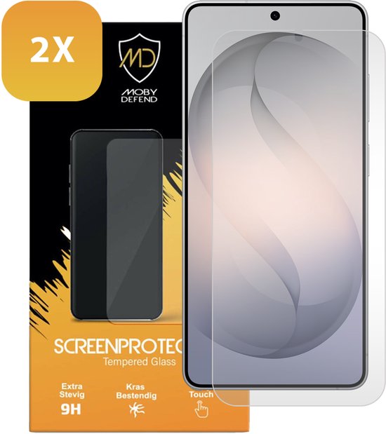 2-Pack MobyDefend Screenprotectors - Adapté pour Samsung Galaxy S26 Ultra - Protecteurs d'écran compatibles avec étui - Verre trempé
