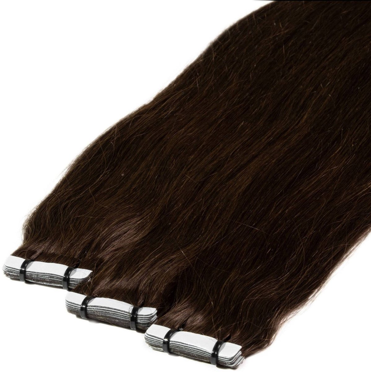 hair2heart Premium Tape Extensions Echt haar glad - 10 tapes 2,5 g 50 cm 6/3 donkerblond goud