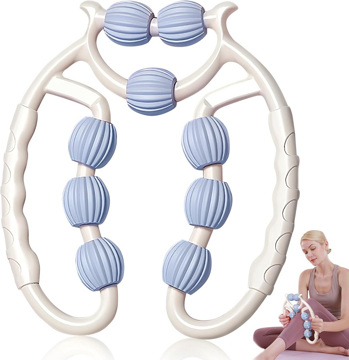 Massageroller voor benen en voeten - Cellulitis massageapparaat met handvat - Effectieve armmassage tool