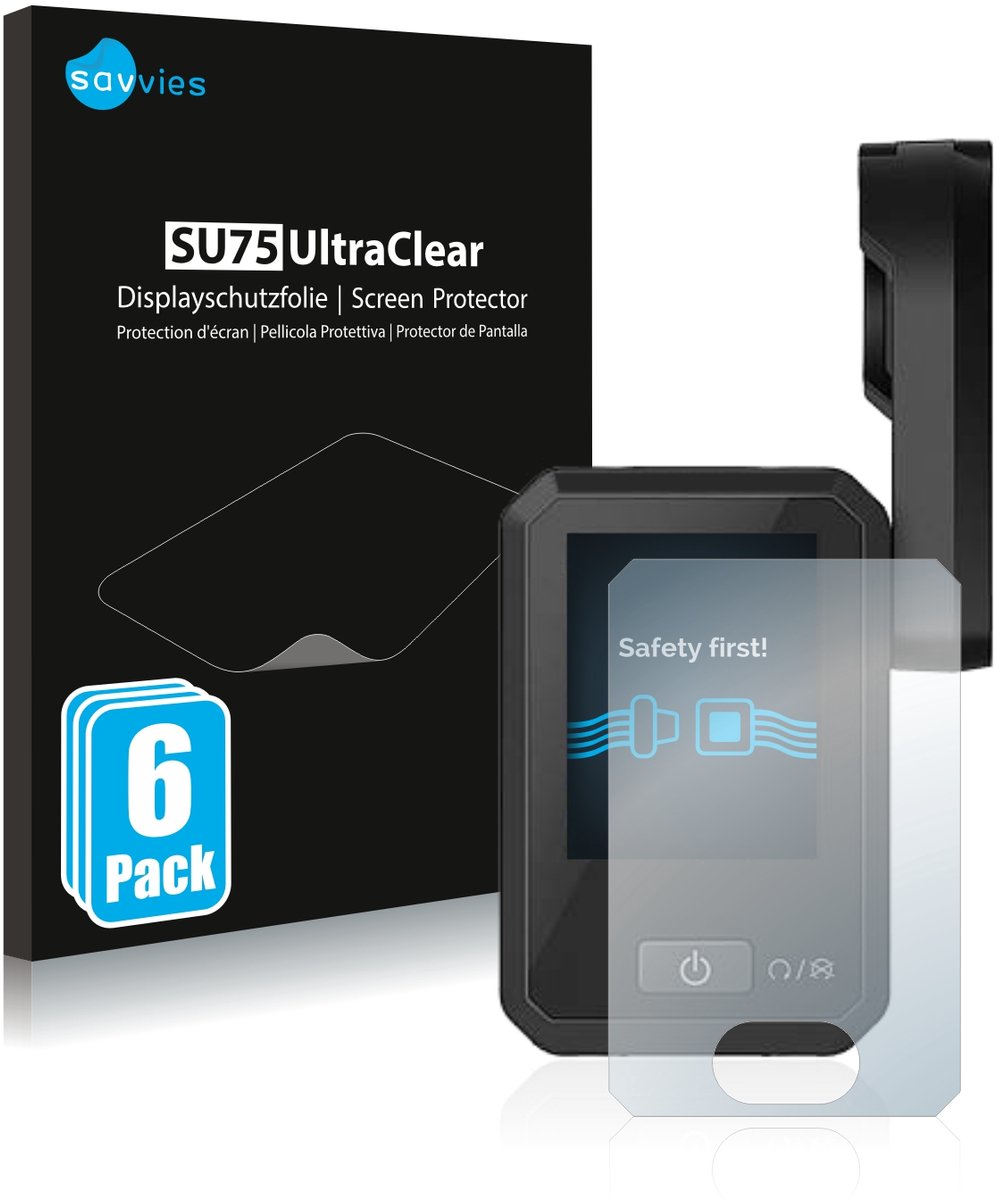 Savvies - Screenprotector voor Flyer Display D0 - Folie Beschermfolie transparant 6 Stuks