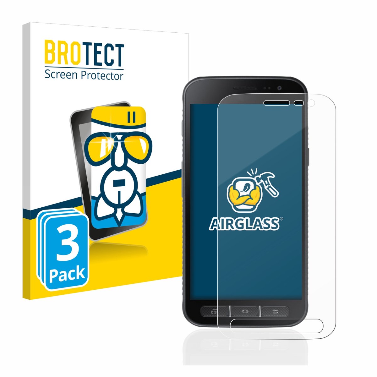 Screenprotector 3 Stuks voor Samsung Galaxy XCover 4s Beschermglas transparant