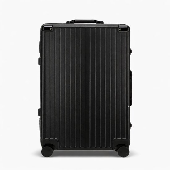 AMICE Stuttgart handbagage koffer 43 Liter - 55x35x22 - Veilig met 2 Code sloten - Ritsloos design en spinner wielen - 3.8 kg lichtgewicht koffer - Jet Zwart