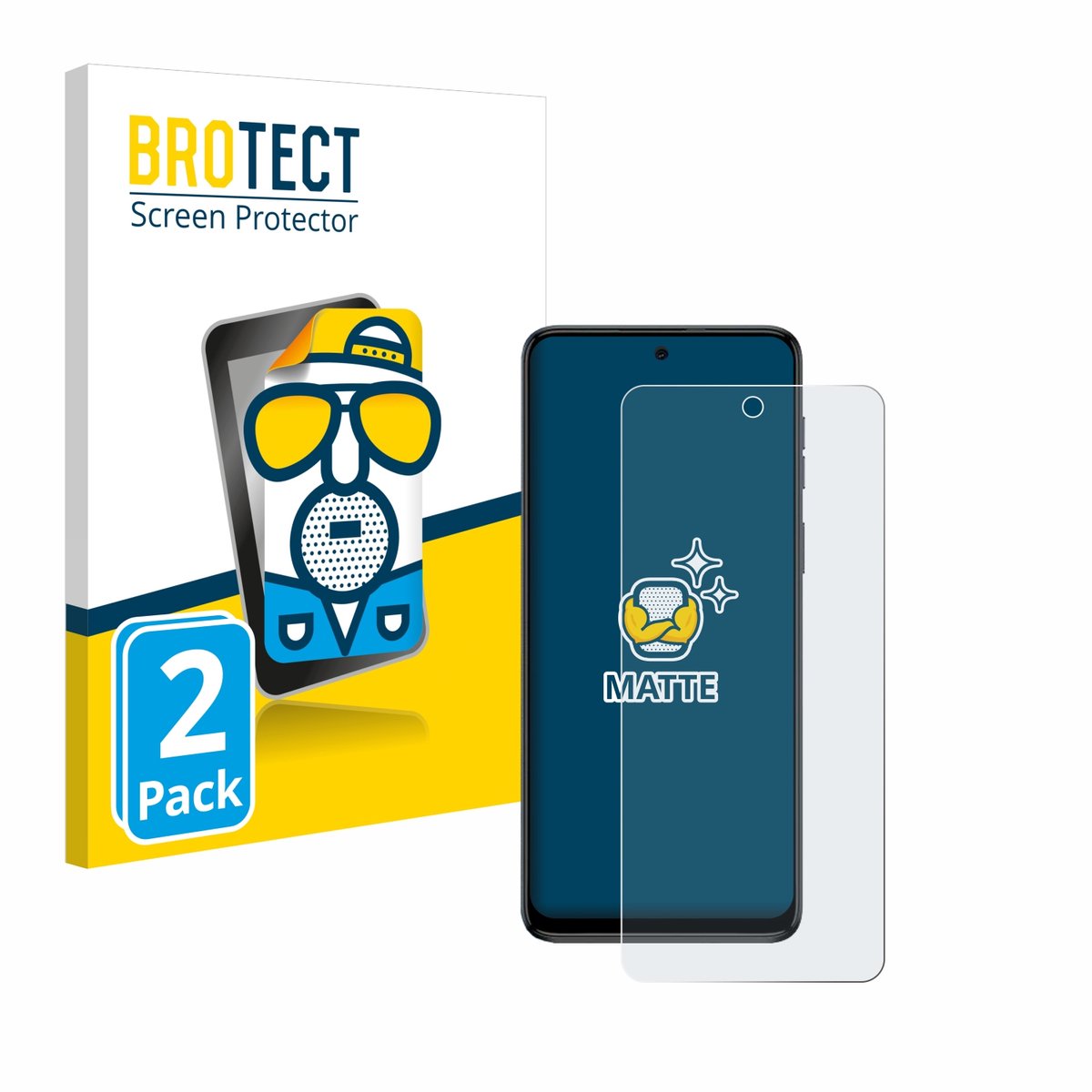 BROTECT - Screenprotector voor Motorola Moto G54 / G55 - Folie Beschermfolie matte 2 Stuks