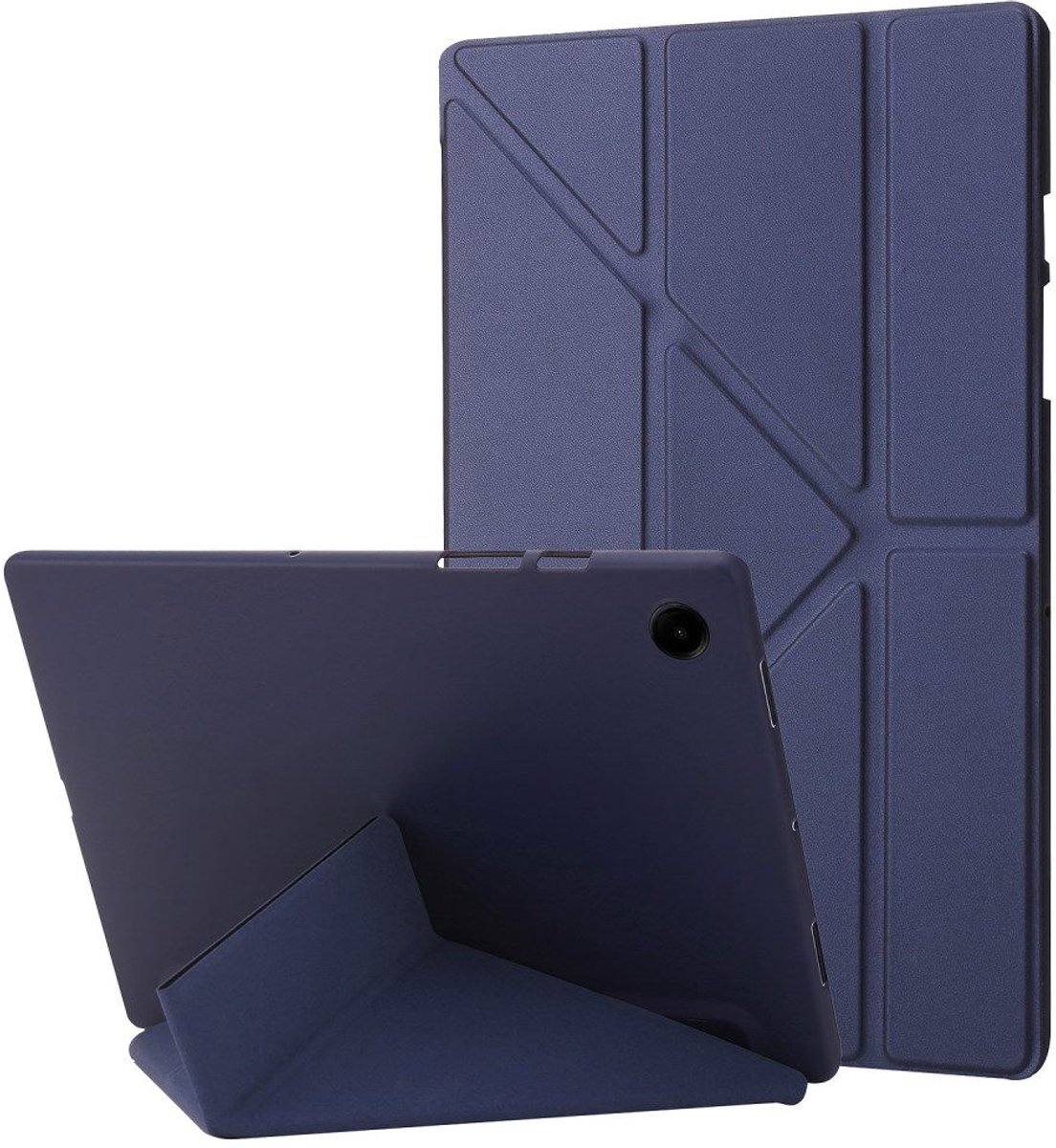 Samsung Galaxy Tab A11 Plus / Tab A9 Plus Origami Standaard Bookcase Donkerblauw