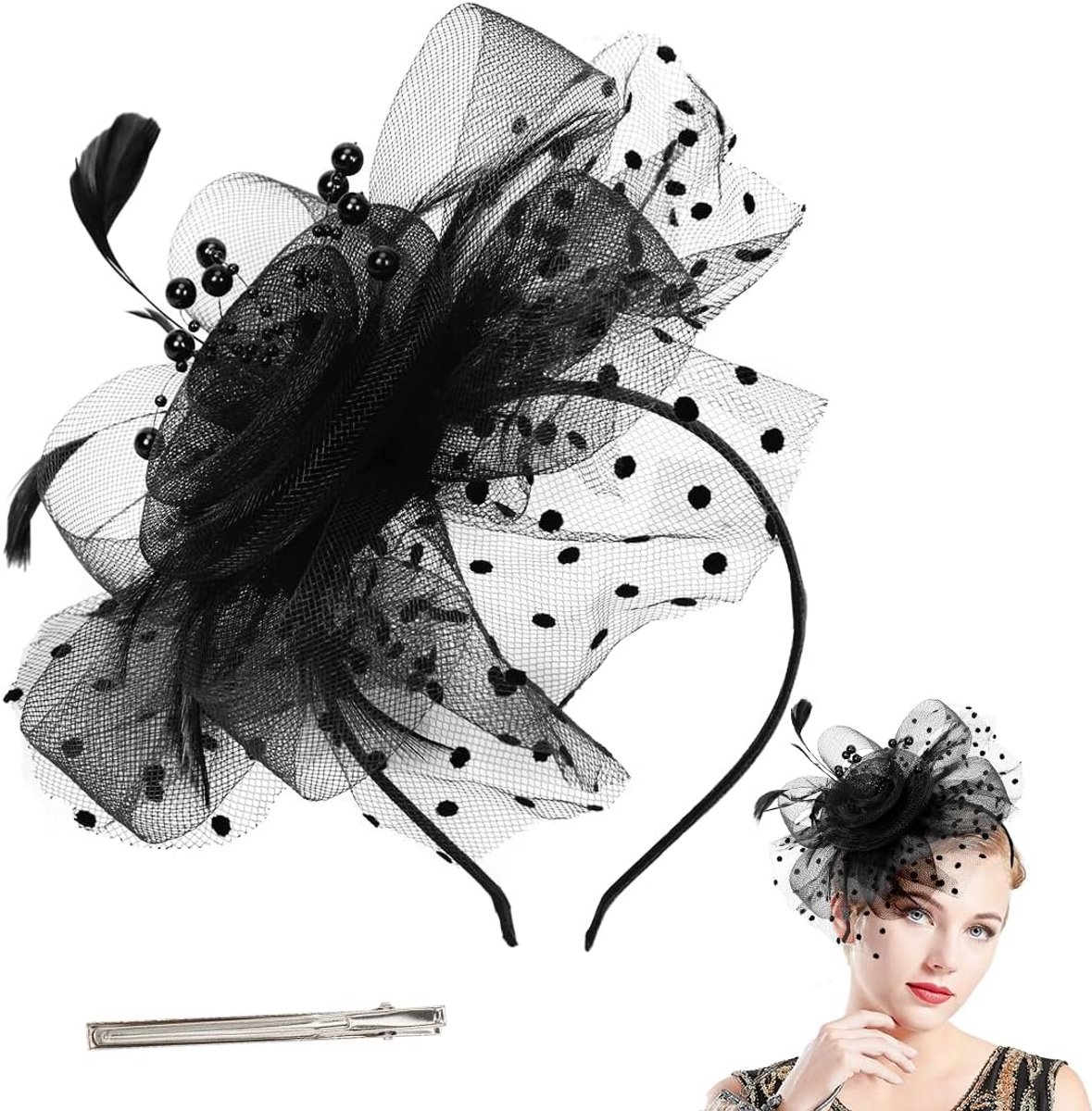 Elegante Fascinator Hoed voor Dames - Feestelijk Accessoire