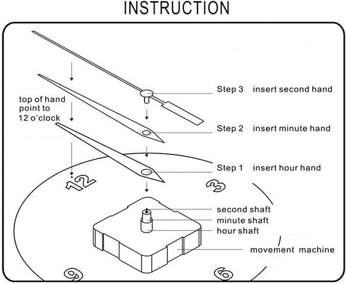 Stil Kwartsuurwerk Uurwerk Reparatieset voor Horloges met Wijzers - Universeel