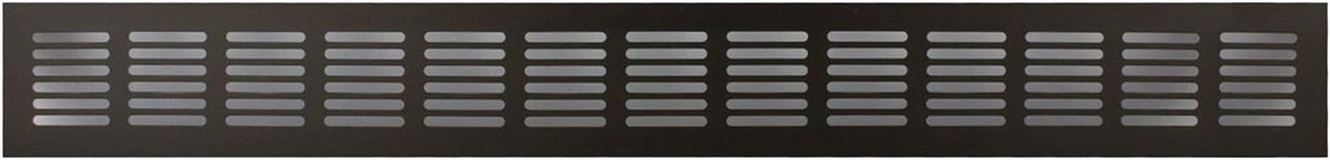 Geperforeerde Aluminium Rooster Zwart/Bruin - Ventilatie, Afvoer en Stegplaat - 60x500 mm