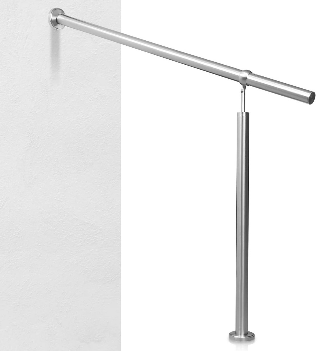 RVS Trapleuning 100 cm voor Binnen en Buiten - Wandmontage en Instap