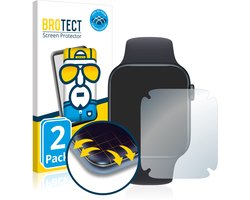 BROTECT - Screenprotector voor Apple Watch SE 2022 (44 mm) - Folie Beschermfolie transparant volledig dekking - 2 Stuks