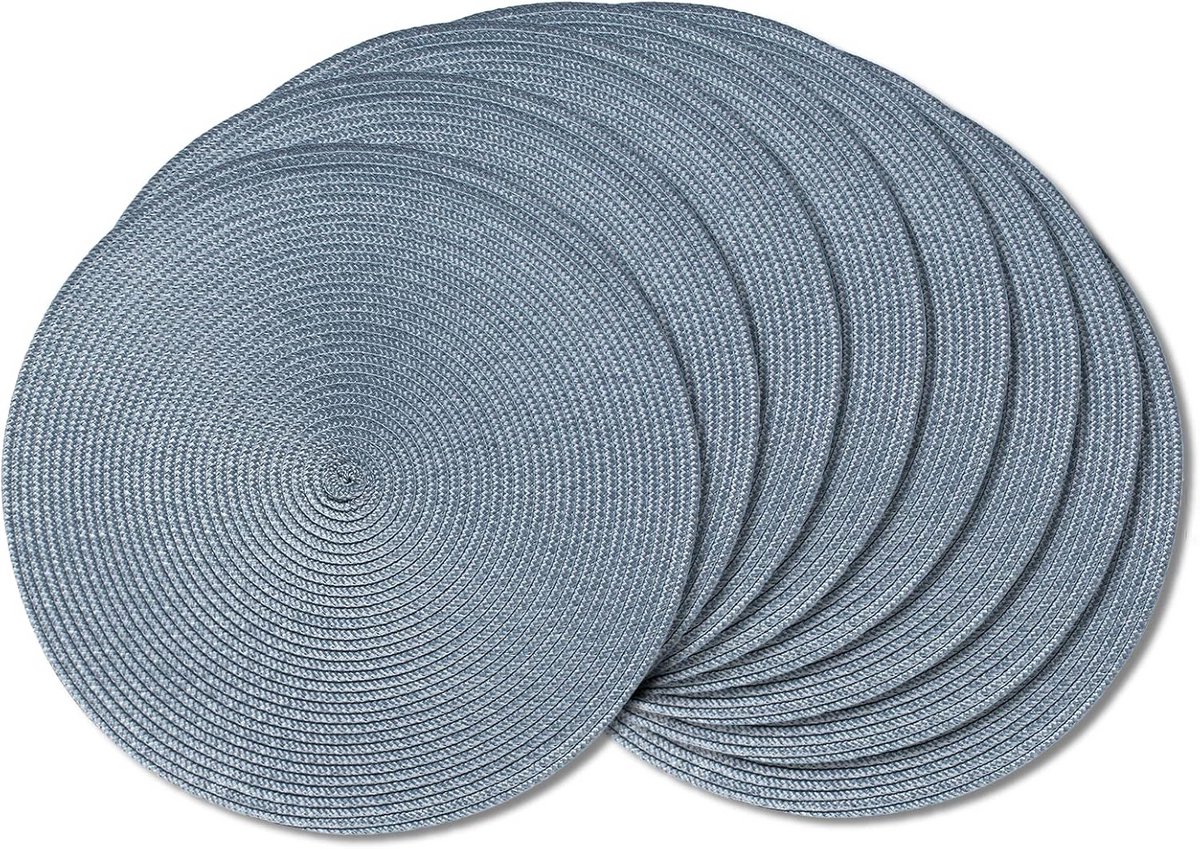 Ronde Geweven Placemats - Set van 8 - 35cm - Hittebestendig Tafelmatten