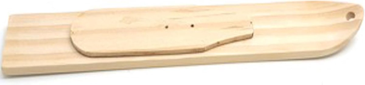 Mini Ski Hout - Borrelglas Houder - Drank Serveren - Echt Houten Basis - 3x3x20cm