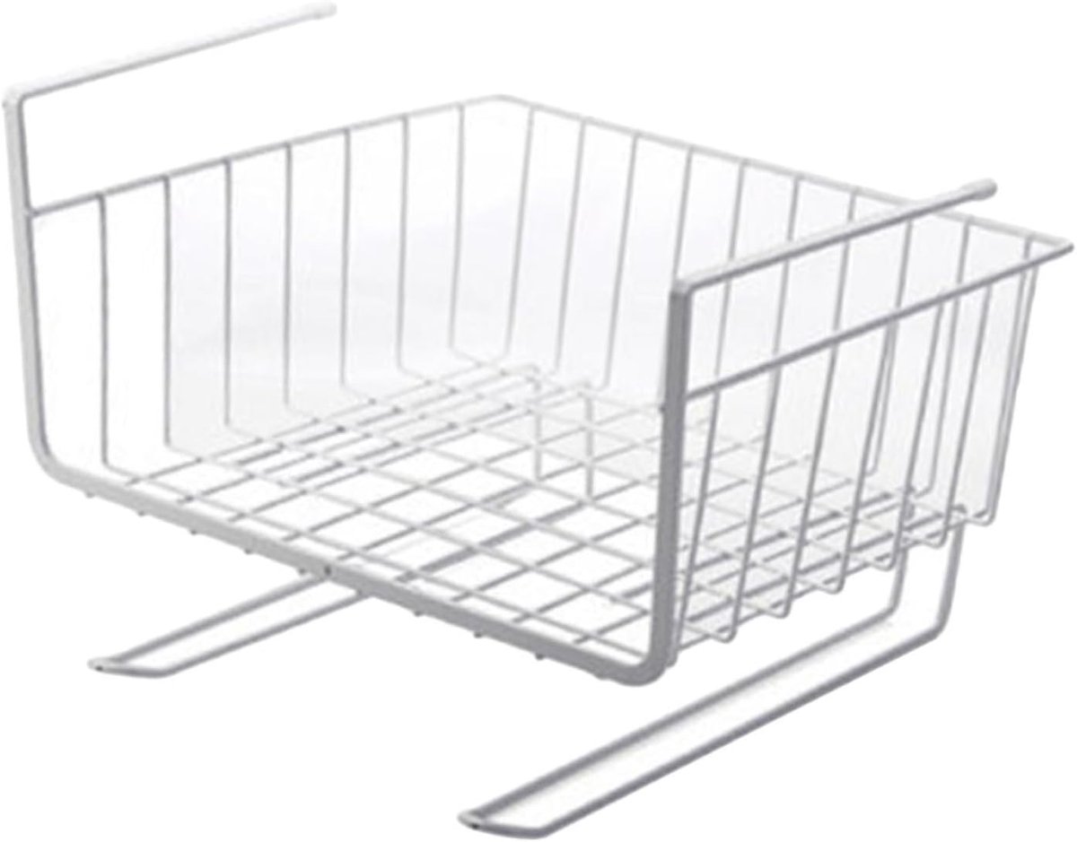 Keuken Opbergrek - Kast Organizer - Ruimte Besparen - U-vormige Haak - 19 x 25 x 19 cm - Wit