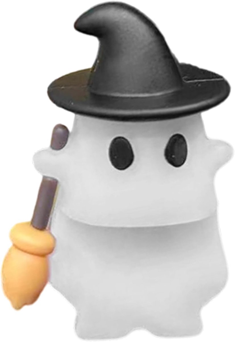 Spookfiguur Telefoon - Mini Decoratie - Huis Kantoor - Plak en Stick - 1.5 cm - Wit