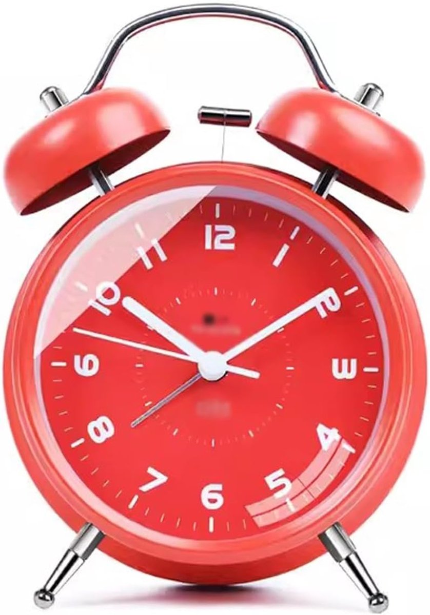 Bureauklok - Nachtlampje Wekker - Thuis Kantoor - Luid Alarm - 10mm - Rood