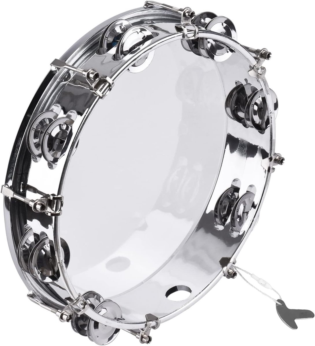 Handtrommel - Percussie Instrument - Muziek Maken - Lichtgewicht Ontwerp - 8 Inch - Zilver